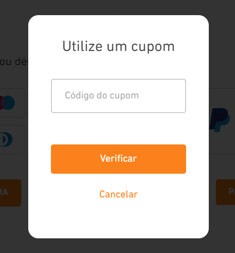 Tenho um código de cupom. Como posso usá-lo?